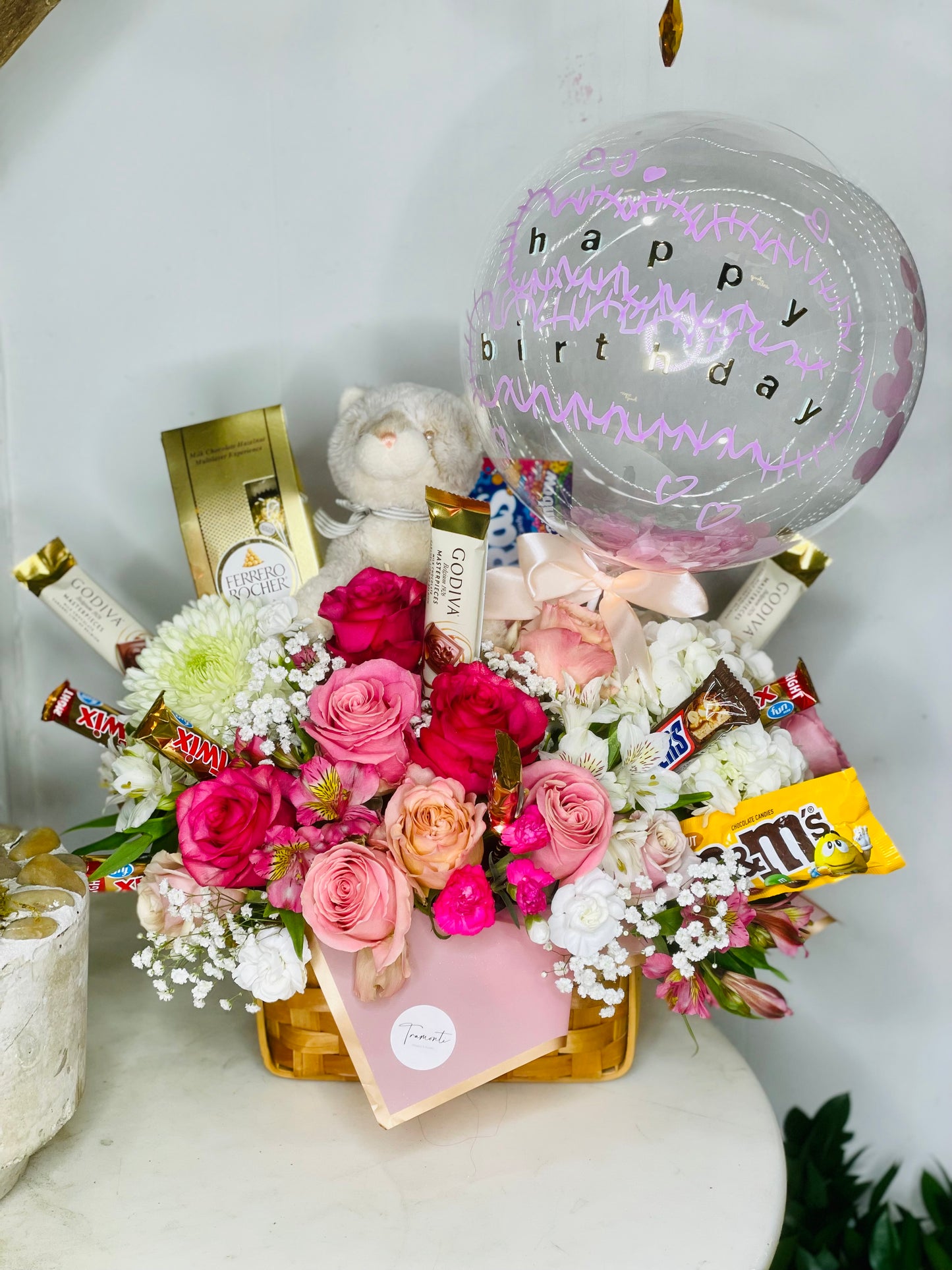 Sweet Blooms & Cuddles Gift Basket