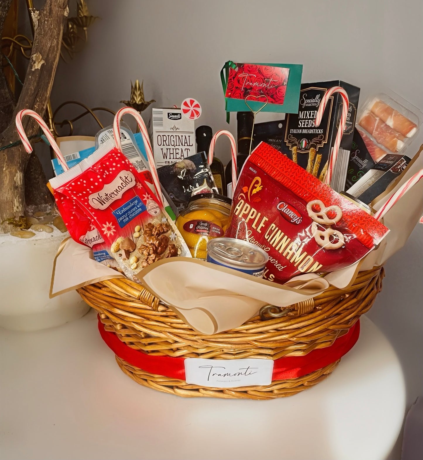 Festive gift basket