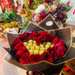 Ruby Bloom Red Roses & Ferrero Heart