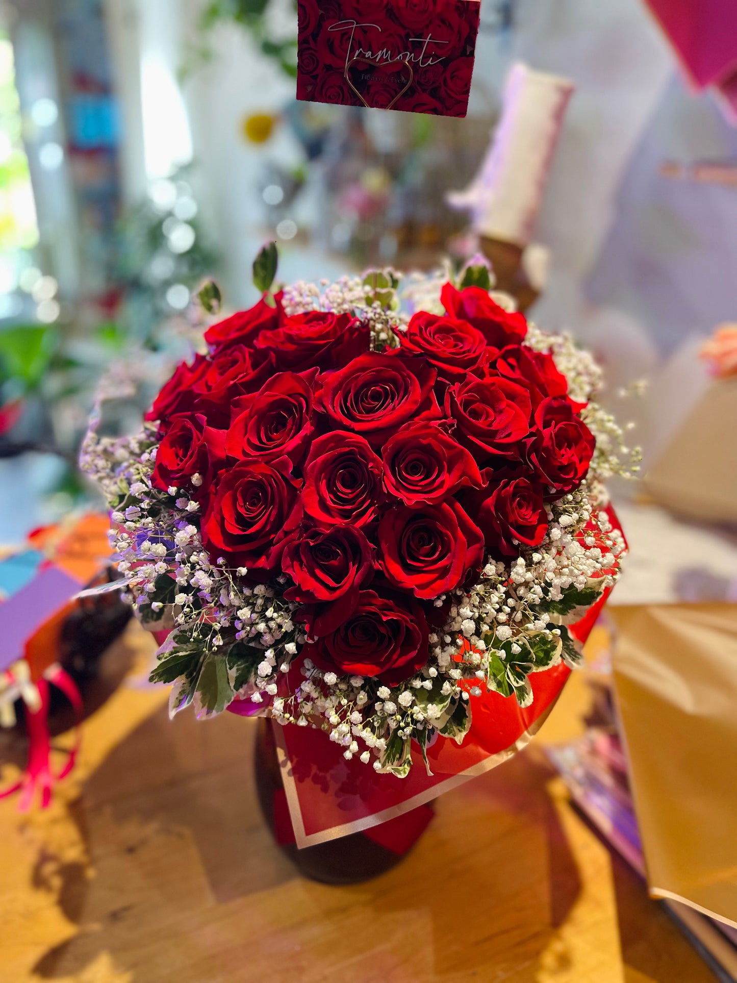 My heart is yours red roses arrangement