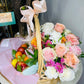 My most beautiful wishes floral and fruit basket