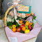 My most beautiful wishes floral and fruit basket