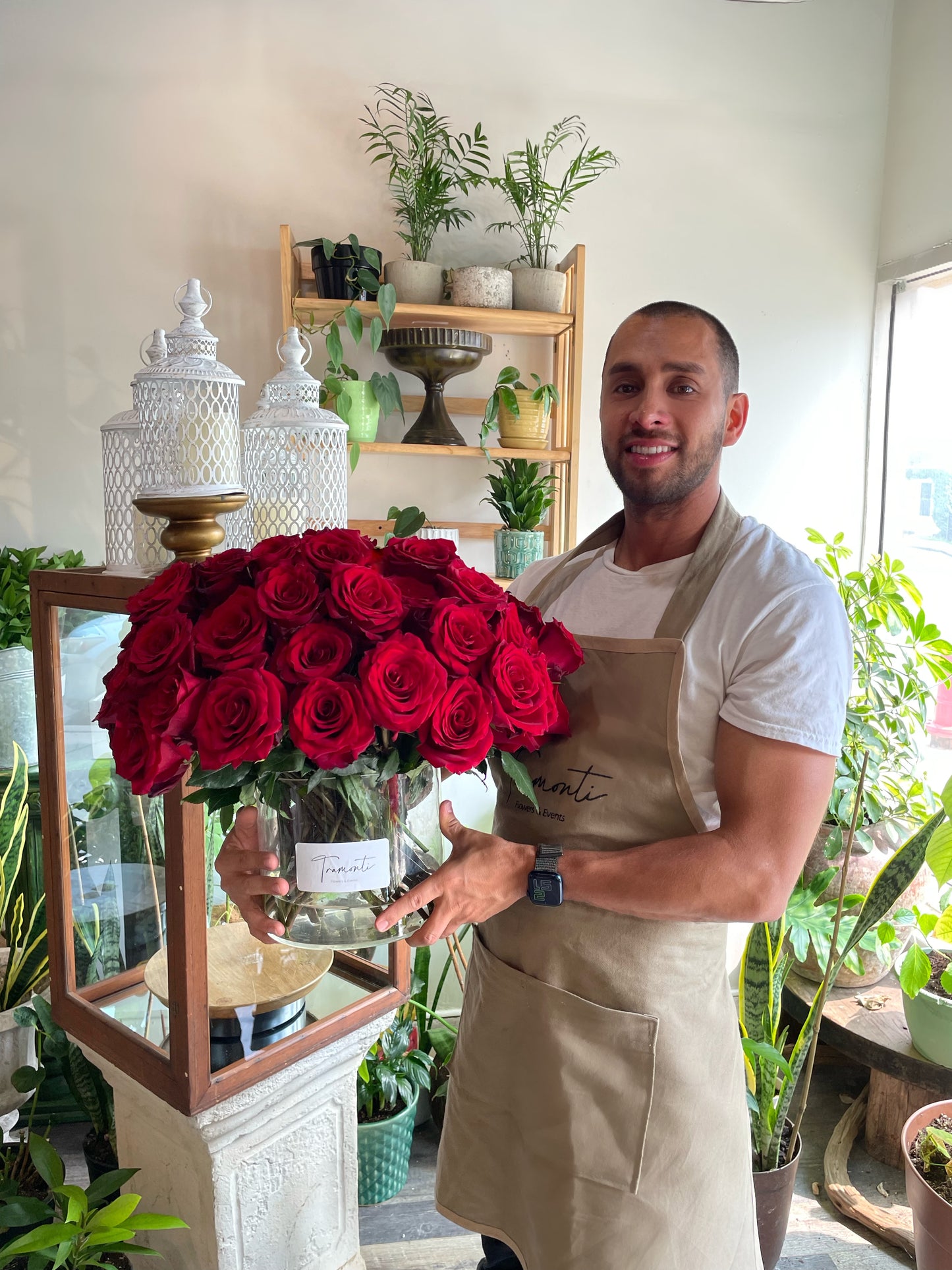 Crimson Romance red premium roses arrangement