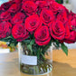 Crimson Romance red premium roses arrangement