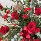 Passionate red floral basket