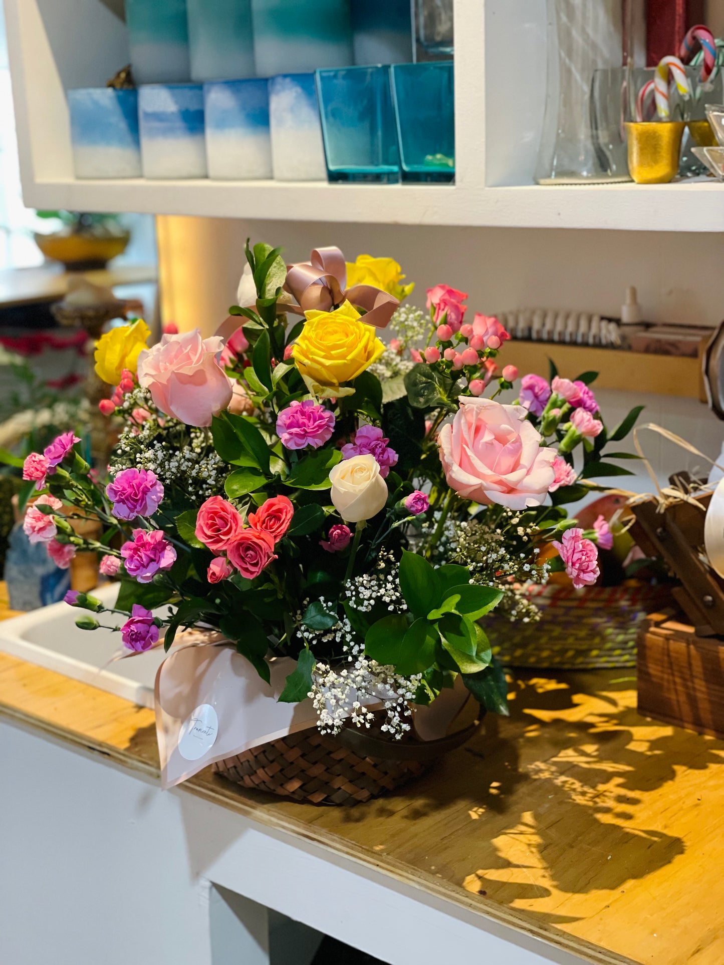 El jardín de mis abuelos floral basket