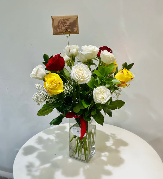 15 mix premium roses - Tramonti Flowers & Events