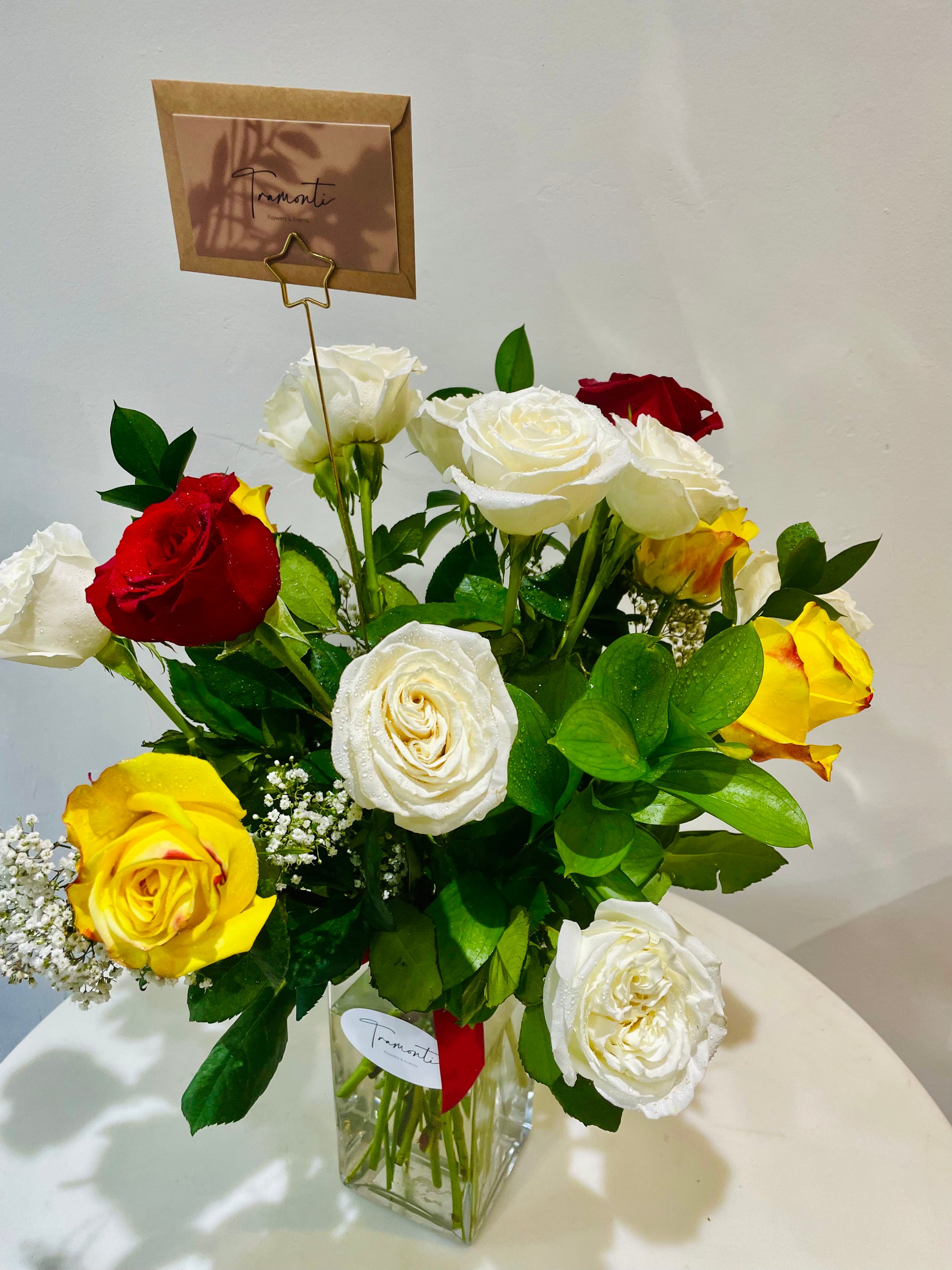 15 mix premium roses - Tramonti Flowers & Events